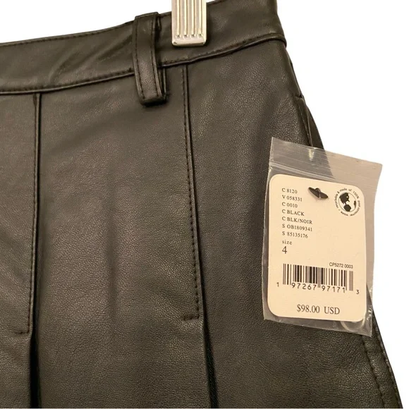 Anthropologie Black Pleated Mini Skirt - Picture 3 of 5